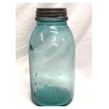 Half Gallon Ball Perfect Mason Jar Blue Zinc Lid