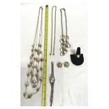 Sterling Ring Size 8 & Fashion Jewelry Lot