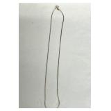 Silver Tone 18' Snake Chain Necklace Marked 925