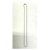 Silver Tone 24' Snake Chain Necklace Marked 925