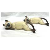 Ceramic Siamese Cat Figurines