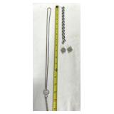 Fashion Jewelry Silver Tone & Black Necklaces