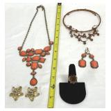 18K TGE Ring, Necklaces, Choker, Earrings