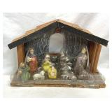 Nativity Set 10 Pieces Stable & Figures
