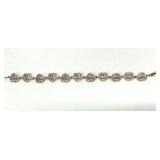 Ross Simons Gold Tone CZ Bracelet Marked 925