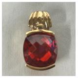 Ross Simons Gold Tone Pendant Marked 925 Red