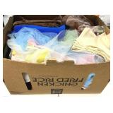 Large Box of Assorted Sewing Craft Fabrics