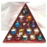 15 Count Billiard Pool Balls Glass Ornaments