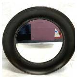 14' Round Wood and Mirror Wallhanging