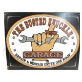 Metal Wall Decor Sign 'The Busted Knuckle Garage'