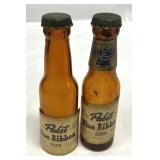 Pabst Blue Ribbon Miniature Beer Bottle Orig Caps