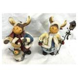 9' Moose Figurines Set of 2
