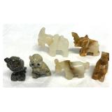 Onyx Miniature Animal Figurines Donkey, Owls, Etc.