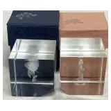 Laser Etched Glass Crystal Paperweights