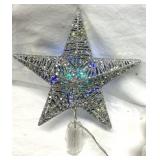 Silver Glitter Star Clip-on 9' Tree Topper