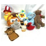 Box of Assorted Plush Animals
