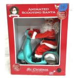 Mr. Christmas Animated Scooting Santa Works Lights