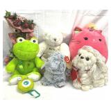 Box of Assorted Plush Animals