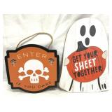 Halloween Wallhangings Ghost & Skeleton