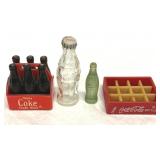 Miniature Coca-Cola Bottles, Crate, 6 Pack