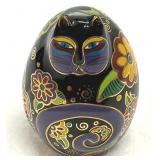 Flowering Feline Cat Figurine by Laurel Birch