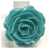 KJL Kenneth Jay Lane Turquoise Rose Ring Sz 8