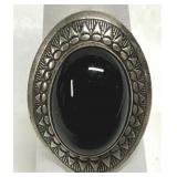 Black Onyx Southwestern Sterling Ring 925 Size 8