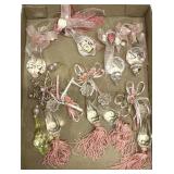 Christmas Ornaments Acrylic Teardrop Angels Pink