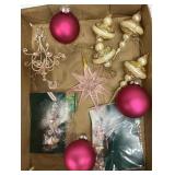 Christmas Ornaments Pink, Faux Pearl, Chandelier