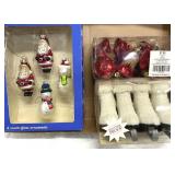 Christmas Oraments Skates, Bells,Santa, Snowmen