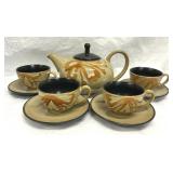 Pier 1 Imports Tea Set Teapot, Cups, Saucers