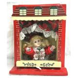 Old Stock Christmas Musical Animated Doll-n-Window