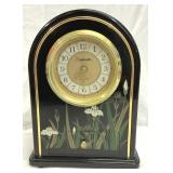 Shelf Desk Quartz Clock w/Drawer R. Powell Flowers