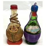 Miniature Glass Wrapped Wine Bottle S&P Shakers