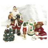 Christmas Holiday Decorations Santa Snowman Doll
