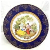 Limoges France Bleu de Four 12' Porcelain Plate