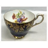 Paragon Porcelain Cup Blue & Gold England Queen