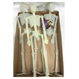18' Long Plastic Halloween Skeletons Glow in Dark