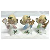 Homco #5612 Musical Angels S/3 Porcelain 4.5' Tall