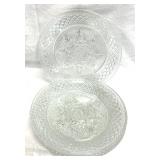 S/6 Antique Clear Cristal Luminarc Salad Plates