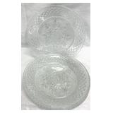 S/6 Antique Clear Cristal Luminarc Salad Plates
