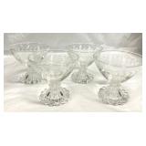 4 Candlewick Laurel Leaf Champagne Sherbert Glass