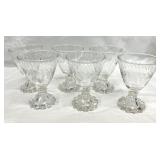 S/6 Candlewick Laurel Leaf Liquor Cocktail Glass