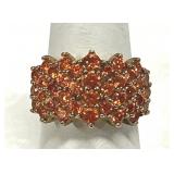 Ross Simons Orange Faceted Cluster Ring 925 Sz 7