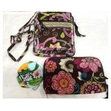 Vera Bradley Crossbody Bag, Wallet, Pocket Mirror