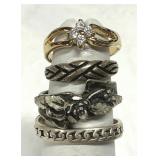 Sterling Silver & Gold Vermeil Toe Rings Lot 925