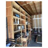 WOOD SHELVING UNIT