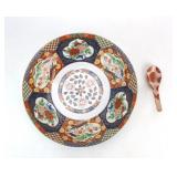 Japanese Imari Bowl and Porcelain Spoon