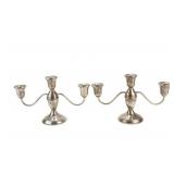 Pair of DUCHIN Sterling Weighed Candelabra