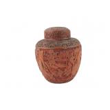 Chinese Cinnabar Lacquer Lidded Jar